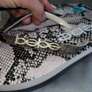 BEBE Bling Flip Flops NWT, 7